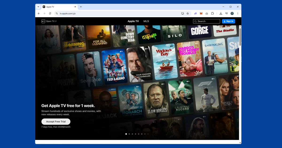 Apple TV+ content not available error